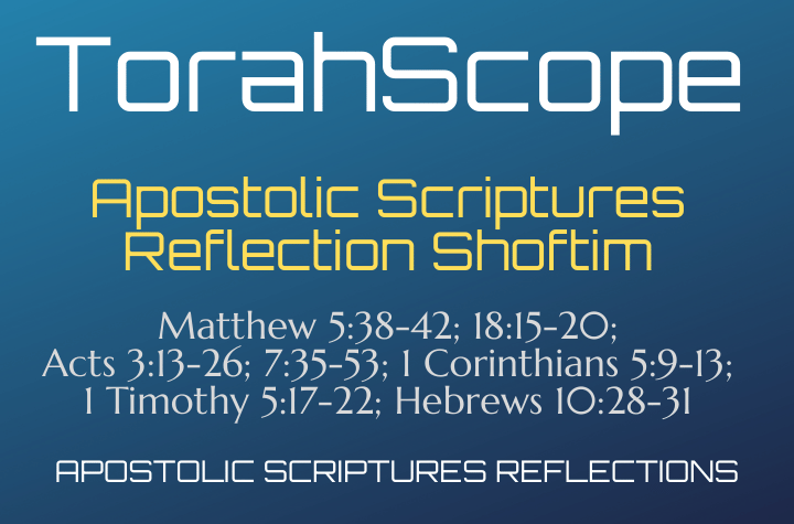 Apostolic Scriptures Reflection Shoftim