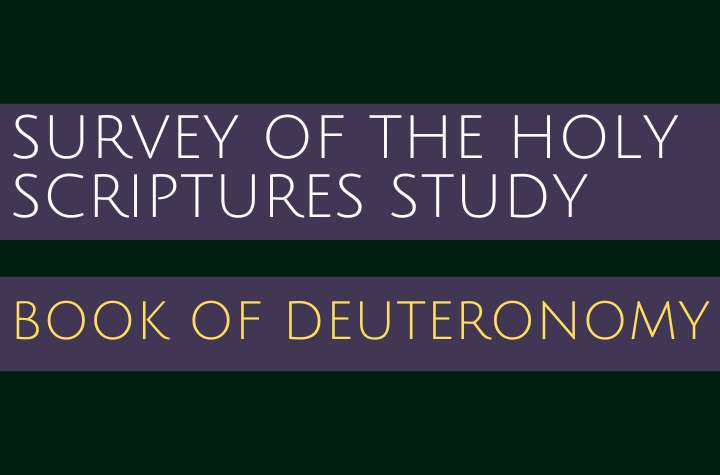 Book of Deuteronomy - Survey of the Holy Scriptures Study